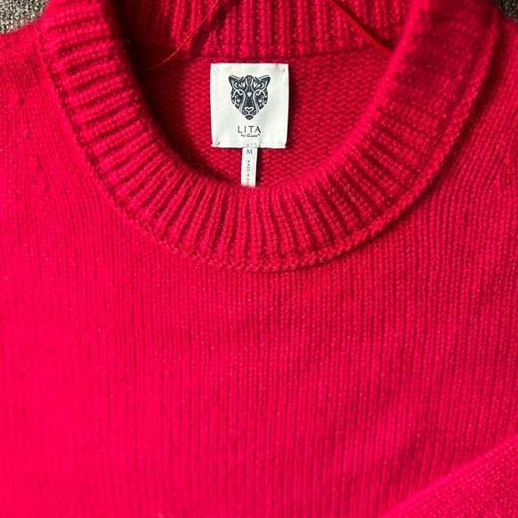 LITA by Ciara Janelle Recycled Cashmere Sweater in Salsa - Picture 9 of 12